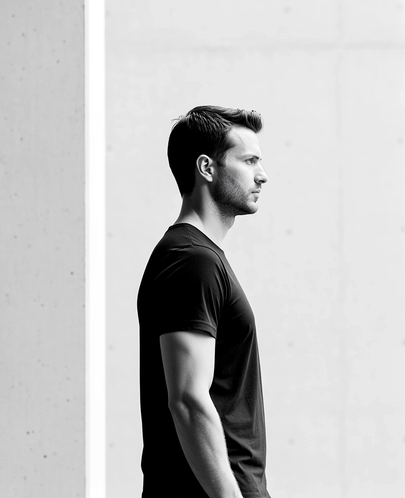 Natürliche Körperausrichtung und Präsenz